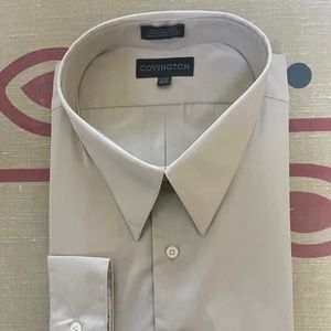 Covington Mens Dress Shirt Tan 3XL